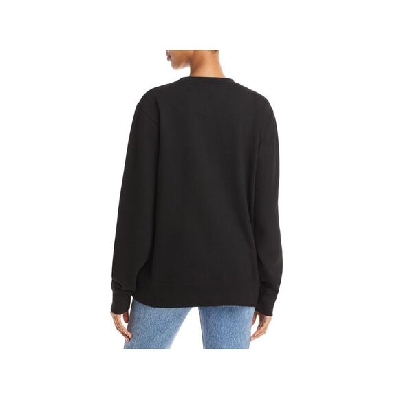 NWT HYBRID APPAREL Womens Black Long Sleeve Crew Neck Sweatshirt Plus 2XL - Picture 2 of 3